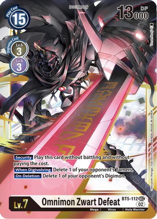 Image of Omnimon Zwart Defeat (Resurgence Booster Reprint) (BT5-112) - Resurgence Booster Foil