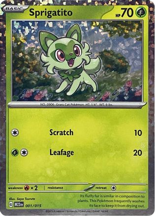 Image of Sprigatito 001/015  - Holofoil McDonalds Promos 2023 - Promo