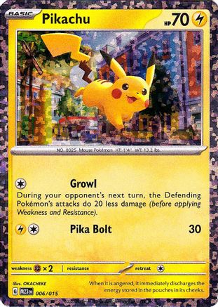 Image of Pikachu 006/015  - Holofoil McDonalds Promos 2023 - Promo