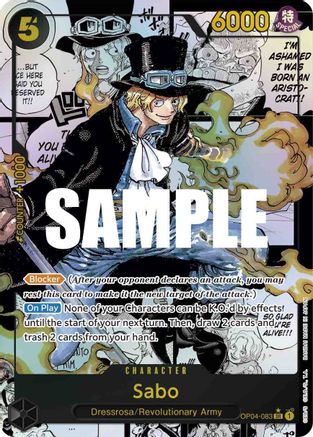 Image of Sabo (Alternate Art) (Manga) (OP04-083) - Kingdoms of Intrigue Foil