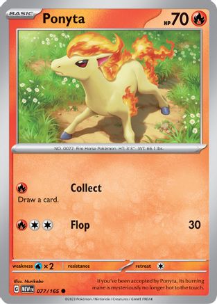 Image of Ponyta 077/165  SV Scarlet & Violet 151 - Common