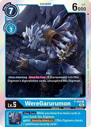 Image of WereGarurumon - P-008 (Resurgence Booster Reprint) (P-008) - Resurgence Booster Foil