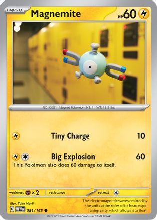Image of Magnemite 081/165  - Reverse Holofoil SV Scarlet & Violet 151 - Common