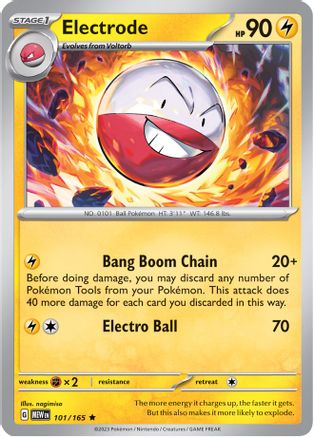 Image of Electrode 101/165  - Holofoil SV Scarlet & Violet 151 - Rare