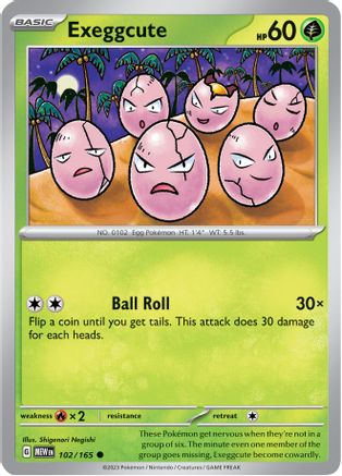 Image of Exeggcute 102/165  SV Scarlet & Violet 151 - Common