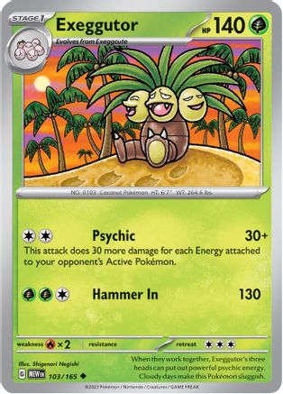 Image of Exeggutor 103/165  SV Scarlet & Violet 151 - Uncommon