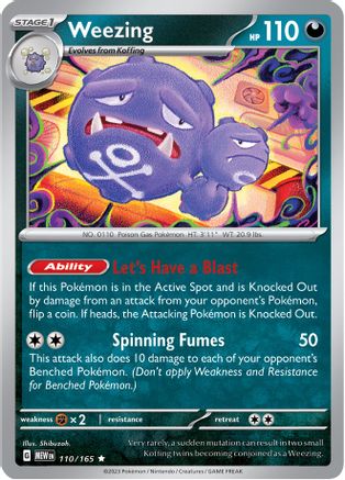 Image of Weezing 110/165  - Holofoil SV Scarlet & Violet 151 - Rare