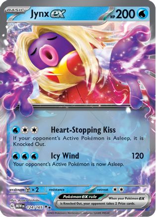 Image of Jynx ex 124/165  - Holofoil SV Scarlet & Violet 151 - Double Rare