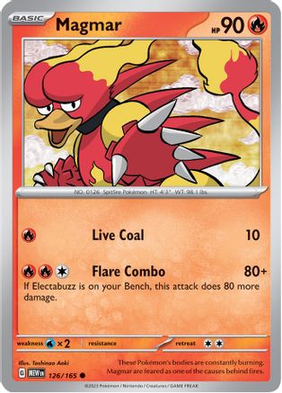 Image of Magmar 126/165  SV Scarlet & Violet 151 - Common