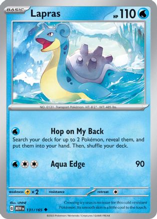 Image of Lapras 131/165  SV Scarlet & Violet 151 - Uncommon