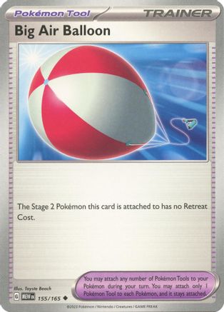 Image of Big Air Balloon 155/165  - Reverse Holofoil SV Scarlet & Violet 151 - Uncommon