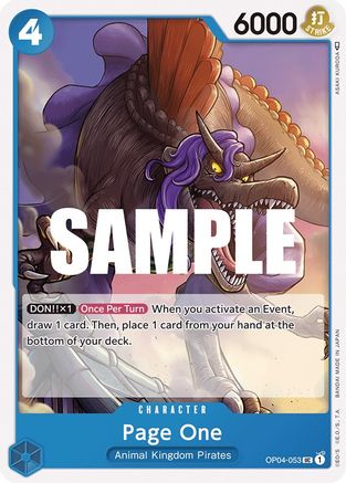 Image of Page One (OP04-053) - Kingdoms of Intrigue