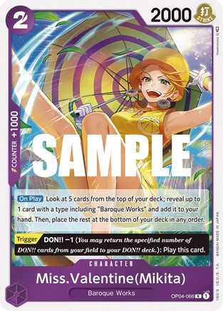 Image of Miss.Valentine(Mikita) (OP04-066) - Kingdoms of Intrigue Foil
