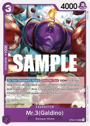 Image of Mr.3 (Galdino) (OP04-070) - Kingdoms of Intrigue