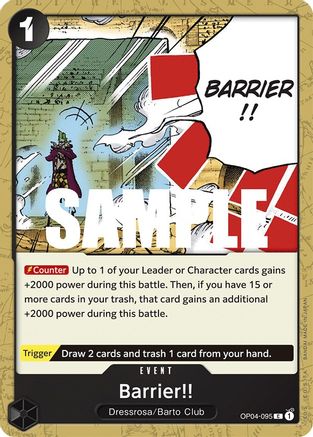 Image of Barrier!! (OP04-095) - Kingdoms of Intrigue
