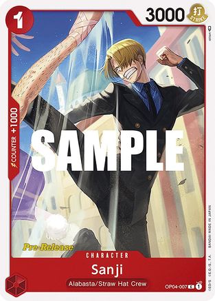 Image of Sanji (007) (OP04-007) - Kingdoms of Intrigue Pre-Release Cards