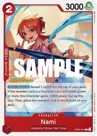 Image of Nami (OP04-011) - Kingdoms of Intrigue Pre-Release Cards