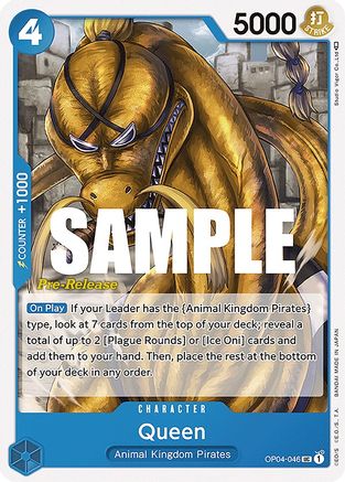 Image of Queen (OP04-046) - Kingdoms of Intrigue Pre-Release Cards