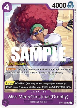 Image of Miss.MerryChristmas(Drophy) (OP04-067) - Kingdoms of Intrigue Pre-Release Cards