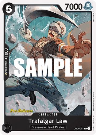 Image of Trafalgar Law (OP04-087) - Kingdoms of Intrigue Pre-Release Cards