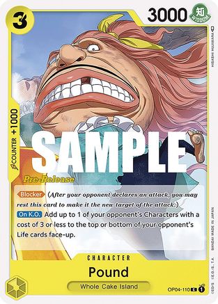 Image of Pound (OP04-110) - Kingdoms of Intrigue Pre-Release Cards