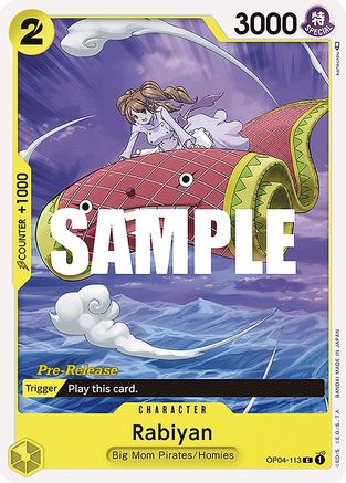 Image of Rabiyan (OP04-113) - Kingdoms of Intrigue Pre-Release Cards