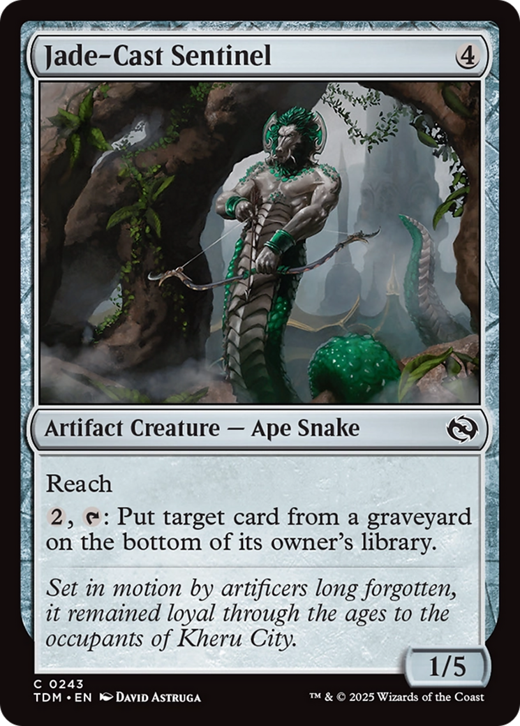 Image of Jade-Cast Sentinel (TDM-243) - Tarkir: Dragonstorm