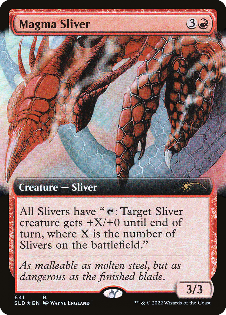 Image of Magma Sliver (Extended Art) (SLD-641) - Secret Lair Drop: (Extended Art) Foil