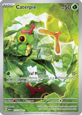 Image of Caterpie 172/165  - Holofoil SV Scarlet & Violet 151 - Illustration Rare
