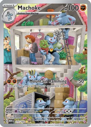 Image of Machoke 177/165  - Holofoil SV Scarlet & Violet 151 - Illustration Rare