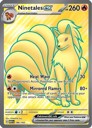 Image of Ninetales ex 186/165  - Holofoil SV Scarlet & Violet 151 - Ultra Rare
