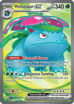 Image of Venusaur ex 182/165  - Holofoil SV Scarlet & Violet 151 - Ultra Rare