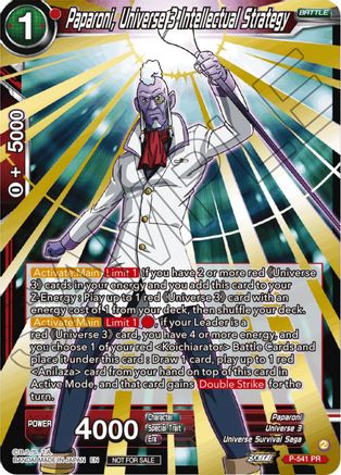 Image of Paparoni, Universe 3 Intellectual Strategy (Championship Selection Pack 2023 Vol.3) (Gold-Stamped) (P-541) - Tournament Promotion Cards Foil
