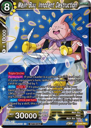 Image of Majin Buu, Innocent Destruction (Championship Selection Pack 2023 Vol.3) (Gold-Stamped Shatterfoil) (P-544) - Tournament Promotion Cards Foil