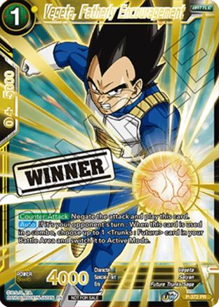 Image of Vegeta, Fatherly Encouragement (Store Championship Winner Card 2023) (P-372) - Tournament Promotion Cards Foil