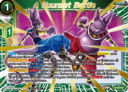 Image of A Gourmet Battle (Championship Z Extra Card Pack 2023) (Gold-Stamped) (P-548) - Tournament Promotion Cards Foil