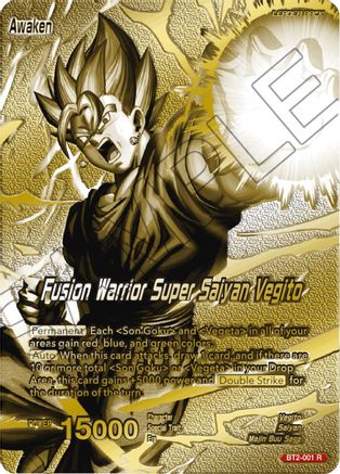 Image of Vegito // Fusion Warrior Super Saiyan Vegito (Championship 2023 Golden Card Vol.3) (BT2-001) - Tournament Promotion Cards Foil