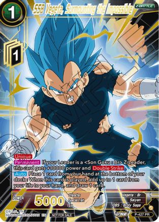 Image of SSB Vegeta, Surmounting the Impossible (Alt. Art Card Set 2023 Vol. 3) (P-427) - Tournament Promotion Cards Foil