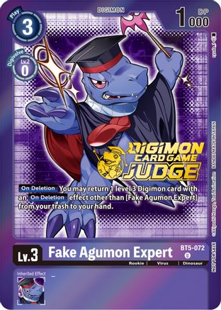 Image of Fake Agumon Expert - BT5-072 (Judge Pack 4) (BT5-072) - Battle of Omni Foil