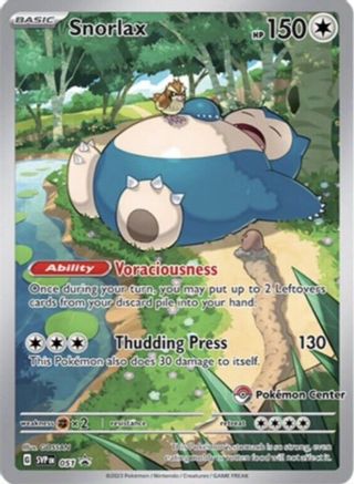 Image of Snorlax (Pokemon Center Exclusive) 051  - Holofoil SV Scarlet & Violet Promo Cards - Promo