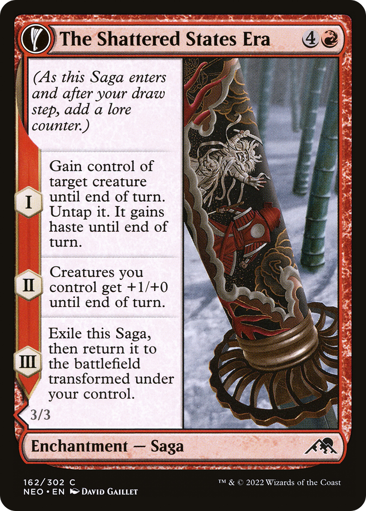 Image of The Shattered States Era (NEO-162) - Kamigawa: Neon Dynasty: (fandfc, enchantment) Foil