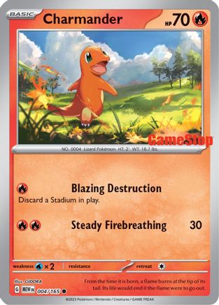 Image of Charmander 004/165  - Reverse Holofoil Miscellaneous Cards & Products - Promo