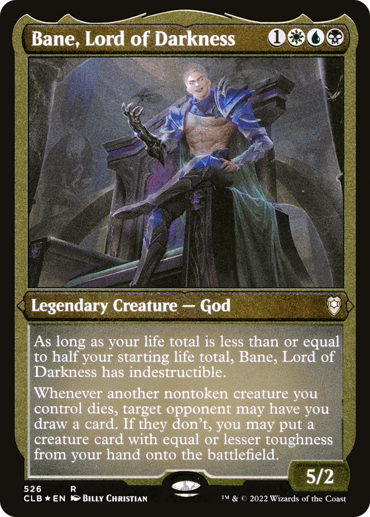 Image of Bane, Lord of Darkness (CLB-526) - Commander Legends: Battle for Baldur's Gate Etched Foil
