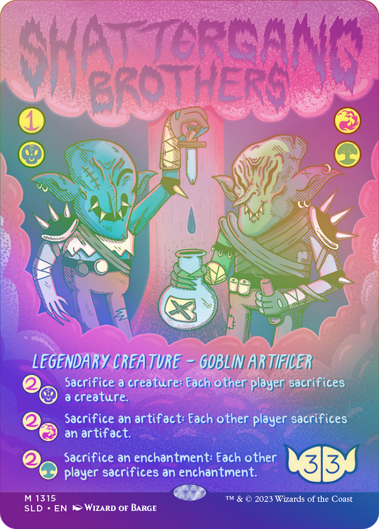 Image of Shattergang Brothers (Rainbow Foil) (SLD-1315) - Secret Lair Drop (Borderless) Foil