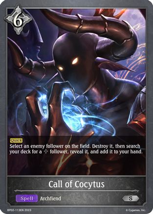Image of Call of Cocytus (BP02-113EN) - BP02 Reign of Bahamut