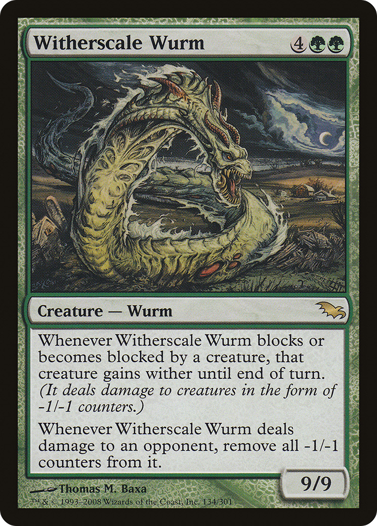 Image of Witherscale Wurm (SHM-134) - Shadowmoor Foil