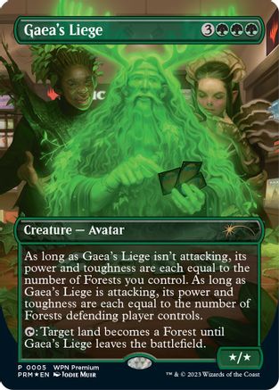 Image of Gaea's Liege (Borderless) (WPN-005) - WPN & Gateway Promos Foil