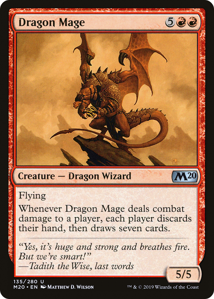 Image of Dragon Mage (M20-135) - Core Set 2020 Foil
