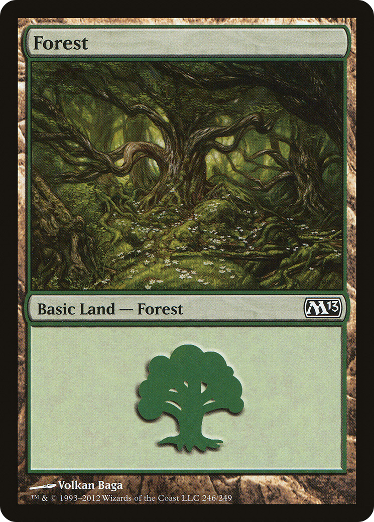 Image of Forest (246) (M13-246) - Magic 2013 Foil