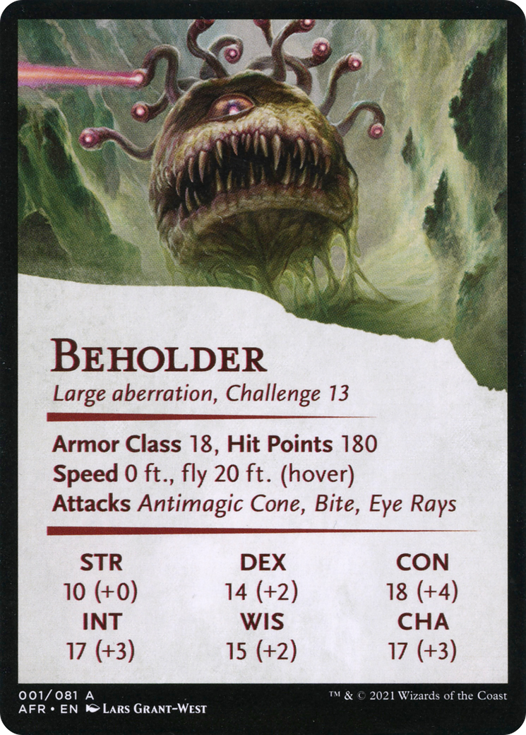 Image of Baleful Beholder // Beholder (AAFR-001) - Adventures in the Forgotten Realms Art Series (Borderless) Foil